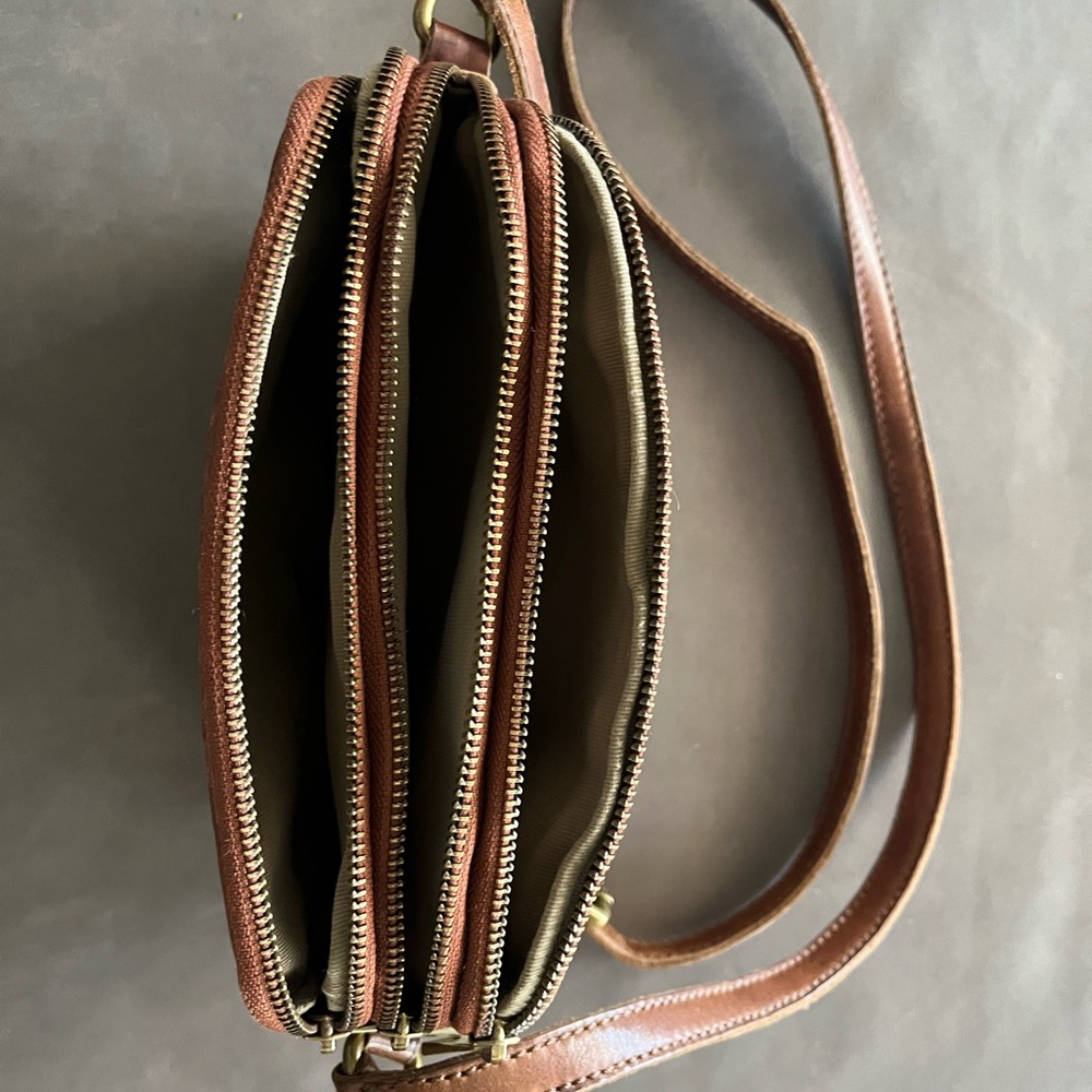 Brown cross body leather bag from The Netherlands - Picture 2 of 3